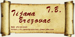 Tijana Brezovac vizit kartica